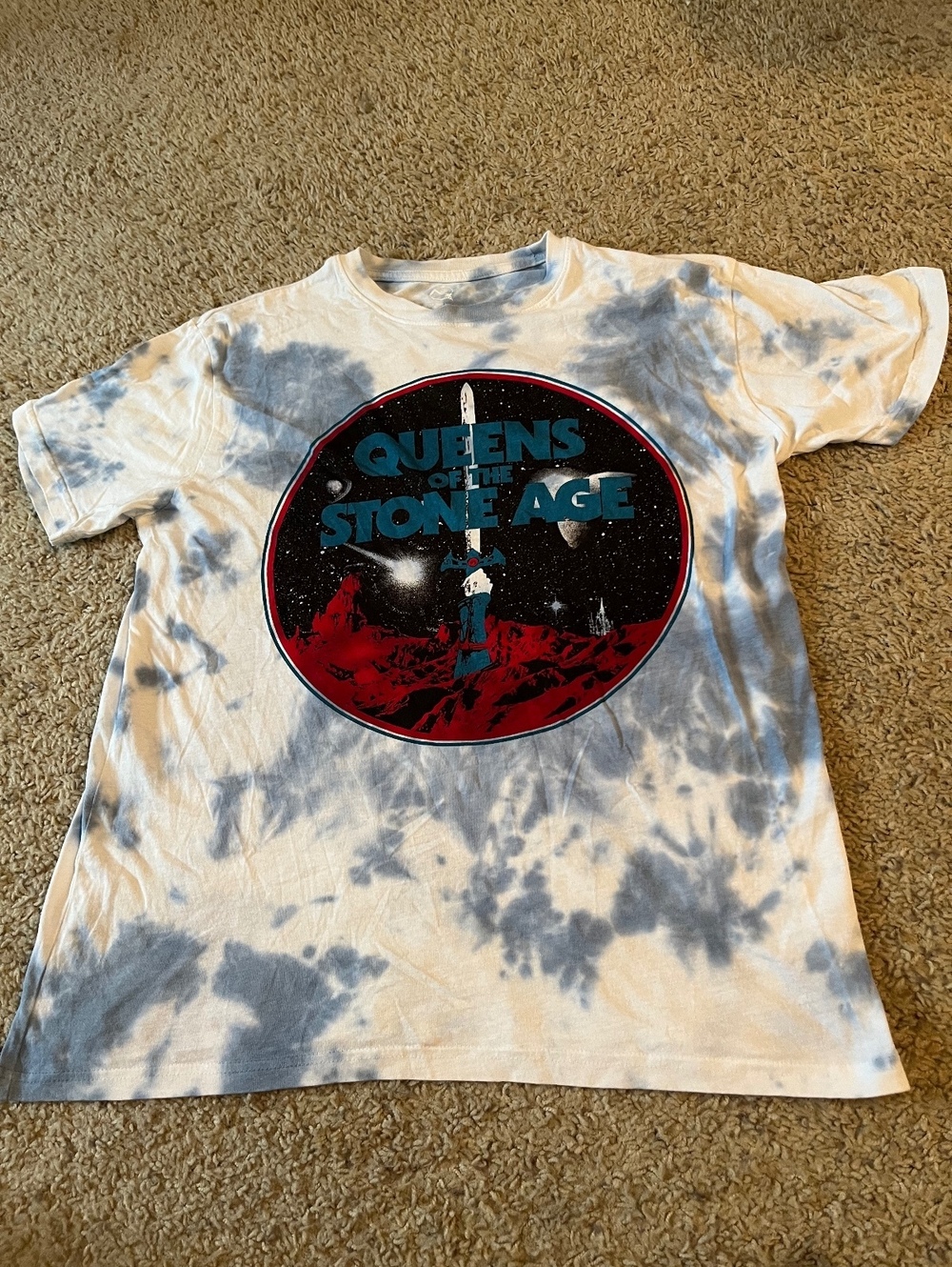 Queens of the Stone Age Sword Tie-Dye Graphic T-Shirt